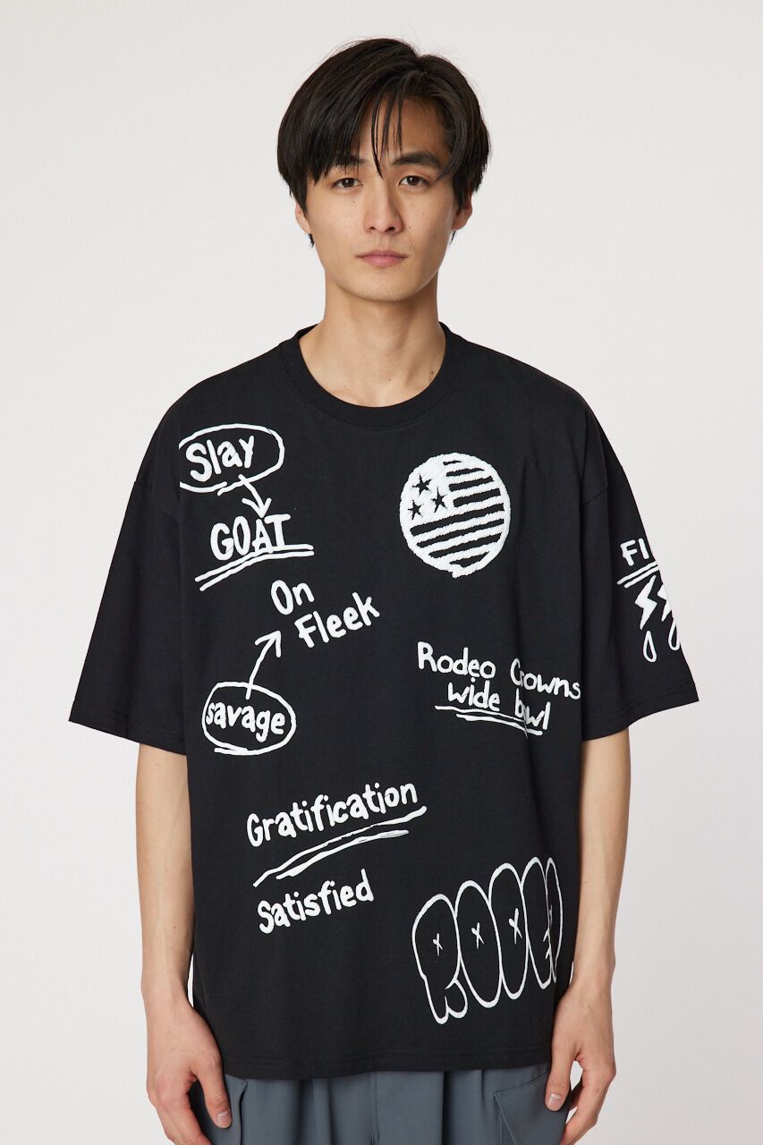 RODEO CROWNS「ラクガキハッポウ Tシャツ」|Tシャツ・カットソー|