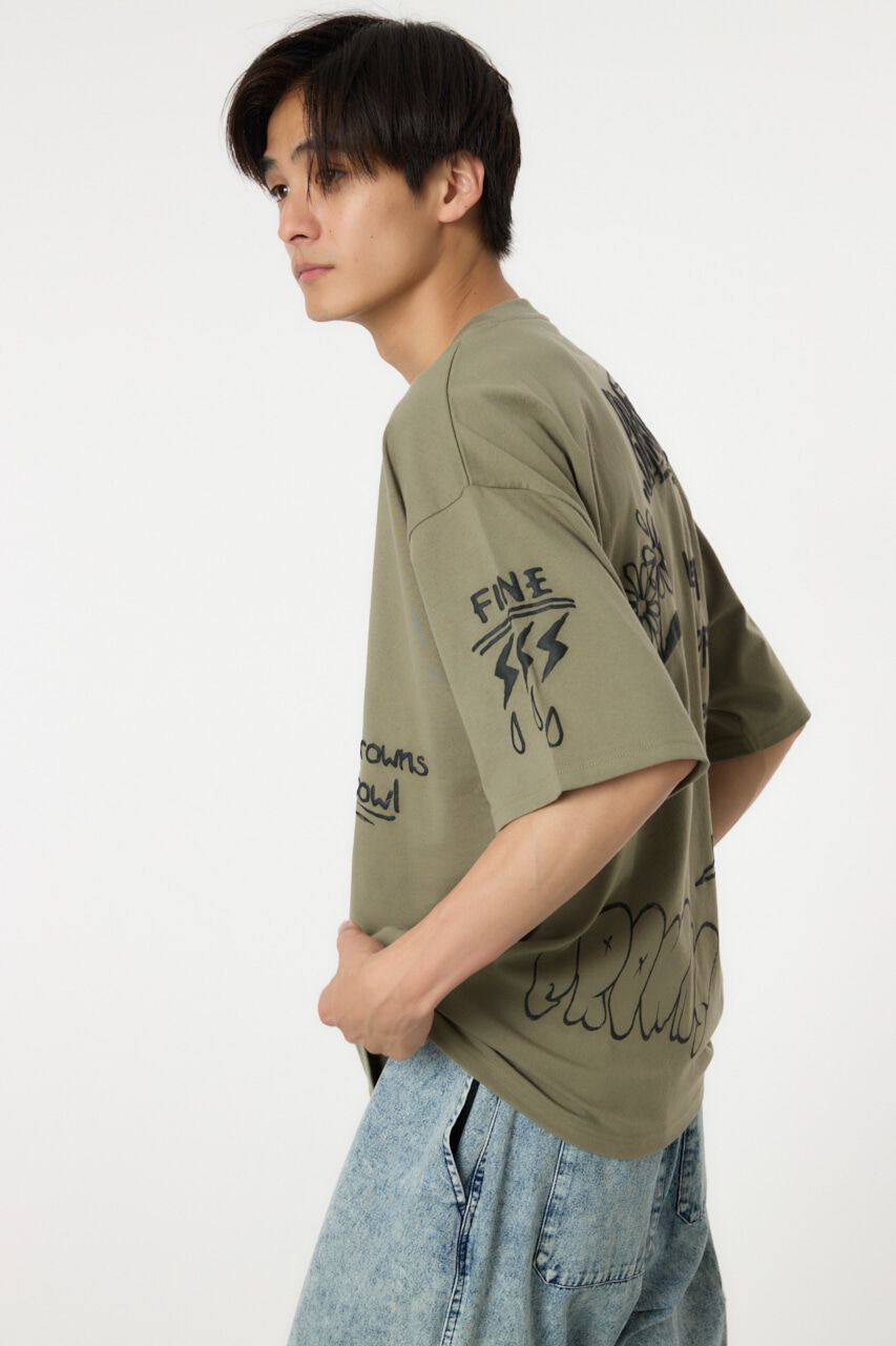 RODEO CROWNS「ラクガキハッポウ Tシャツ」|Tシャツ・カットソー|