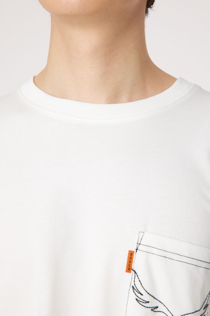 RODEO CROWNS「メンズ デニムパッチTシャツ」|Tシャツ・カットソー|