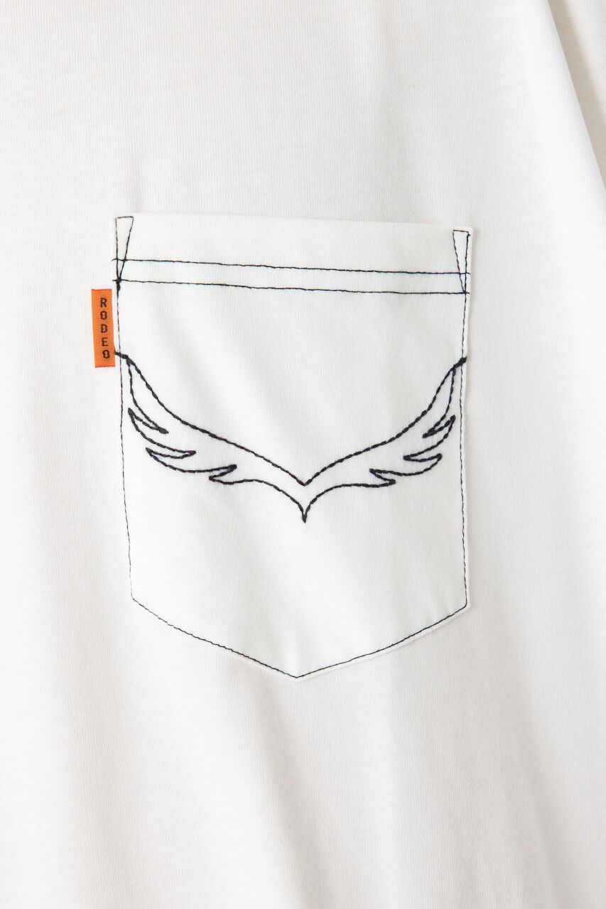 RODEO CROWNS「メンズ デニムパッチTシャツ」|Tシャツ・カットソー|