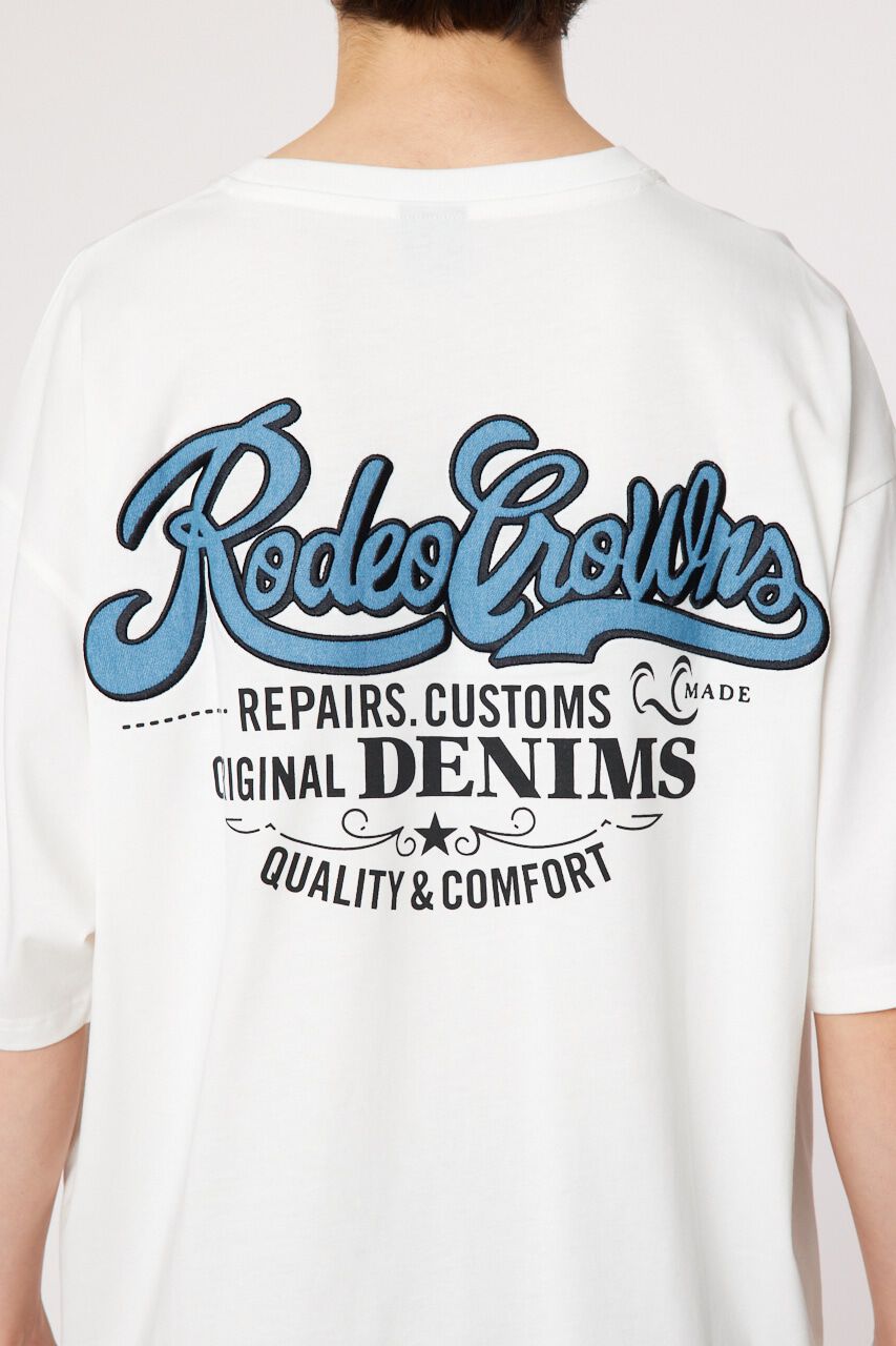 RODEO CROWNS「メンズ デニムパッチTシャツ」|Tシャツ・カットソー|