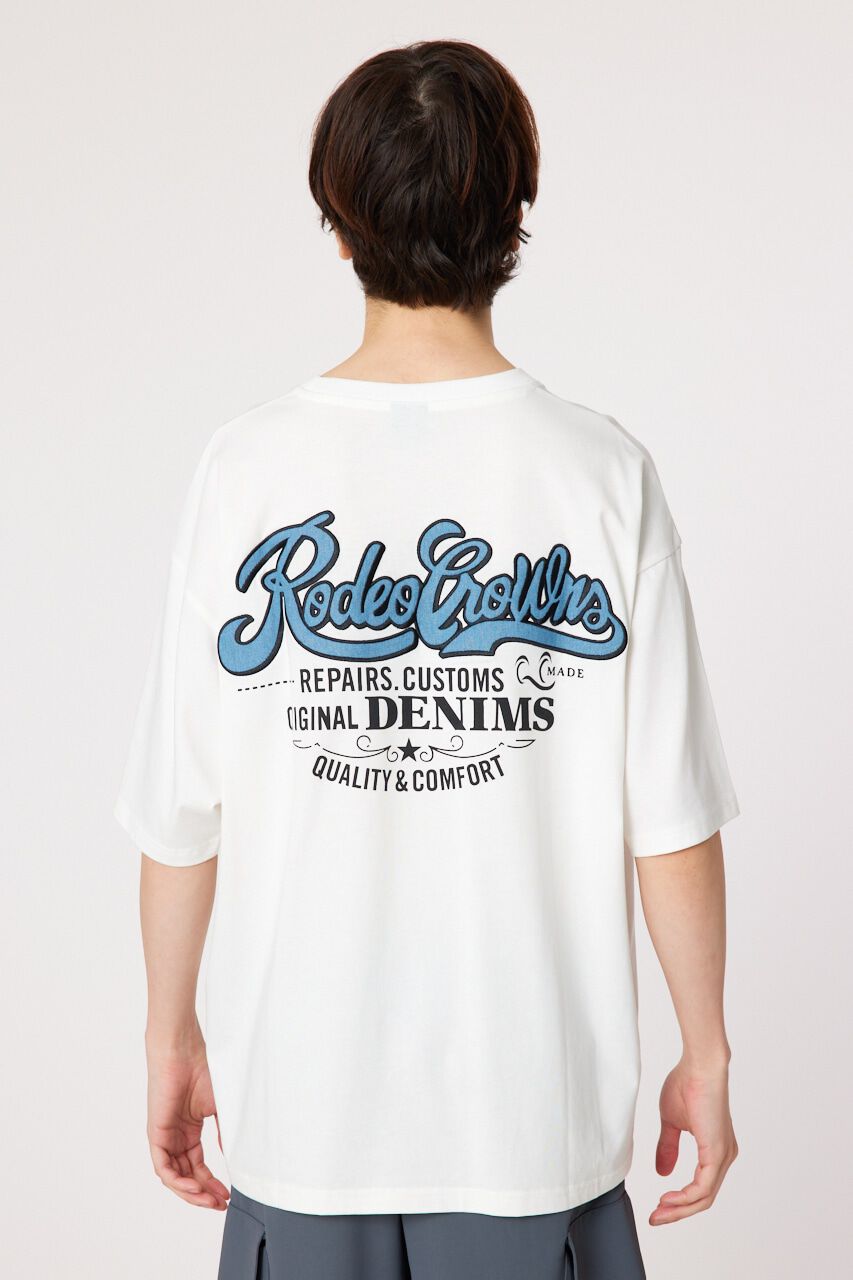 RODEO CROWNS「メンズ デニムパッチTシャツ」|Tシャツ・カットソー|