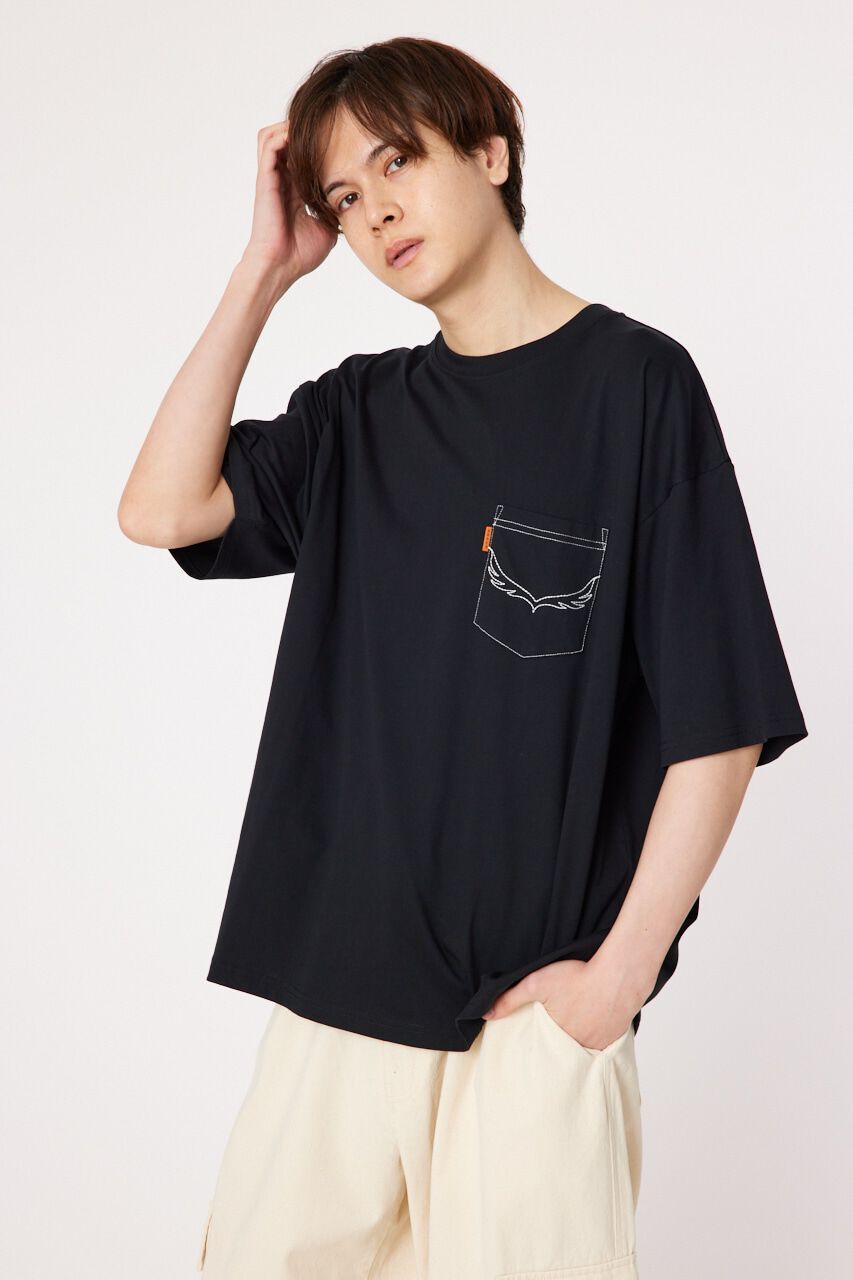 RODEO CROWNS「メンズ デニムパッチTシャツ」|Tシャツ・カットソー|