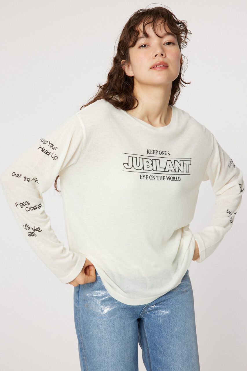 RODEO CROWNS「JUBILANTシアーL/S Tシャツ」|Tシャツ・カットソー|O/WHT1