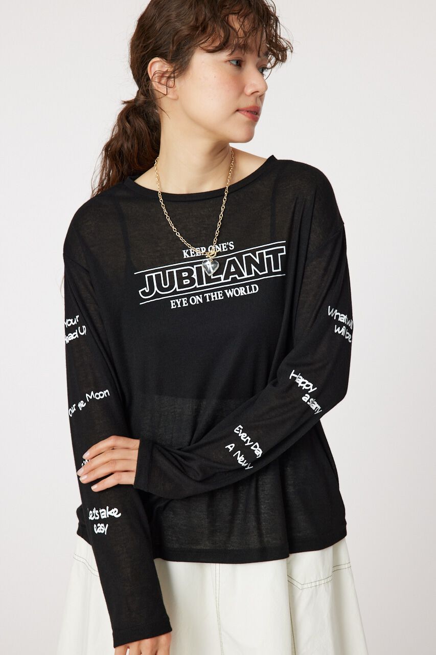 RODEO CROWNS「JUBILANTシアーL/S Tシャツ」|Tシャツ・カットソー|BLK