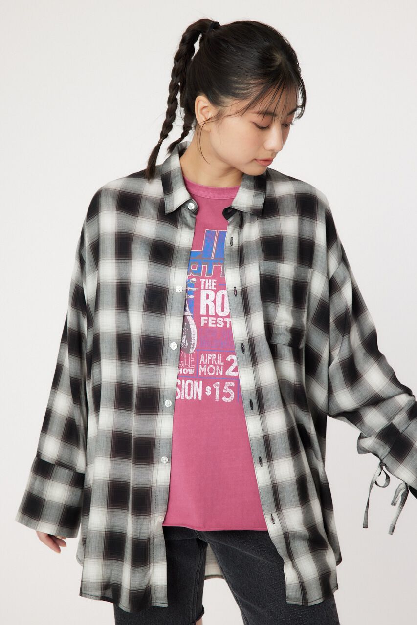 RODEO CROWNS「シアーオンブレチェックシャツ」|シャツ・ブラウス|柄BLK5