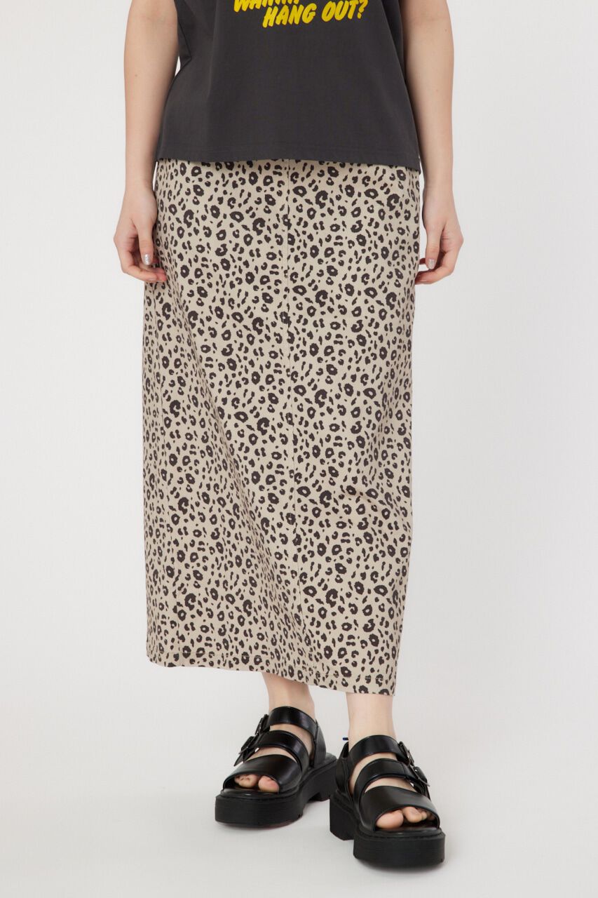 RODEO CROWNS「レオパードナロースカート」|スカート|柄BEG5