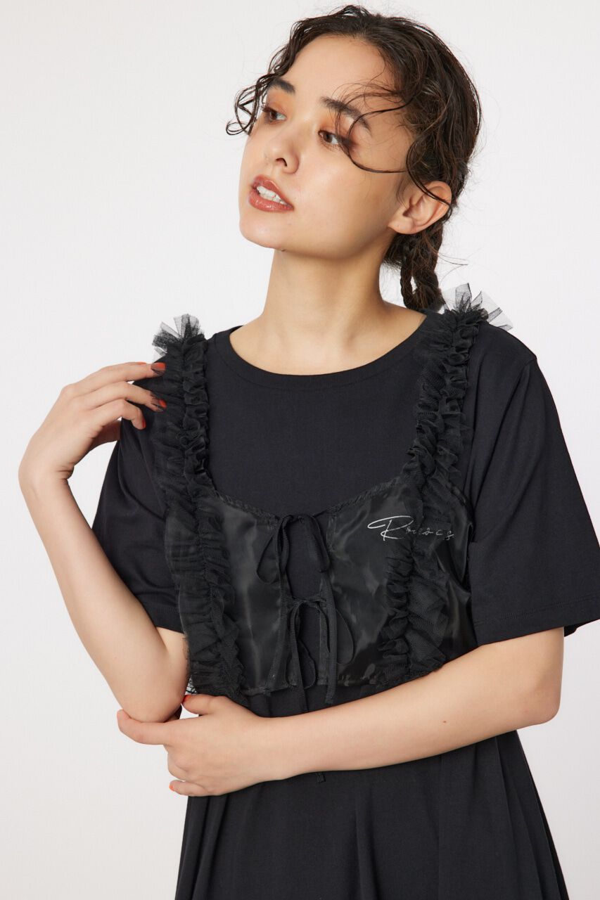 RODEO CROWNS「frill チュールビスチェ」|タンクトップ|BLK