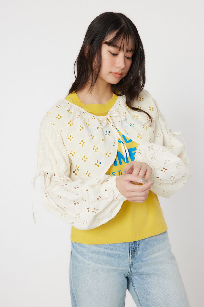 RODEO CROWNS「カットワークレースボレロ 2」|シャツ・ブラウス|