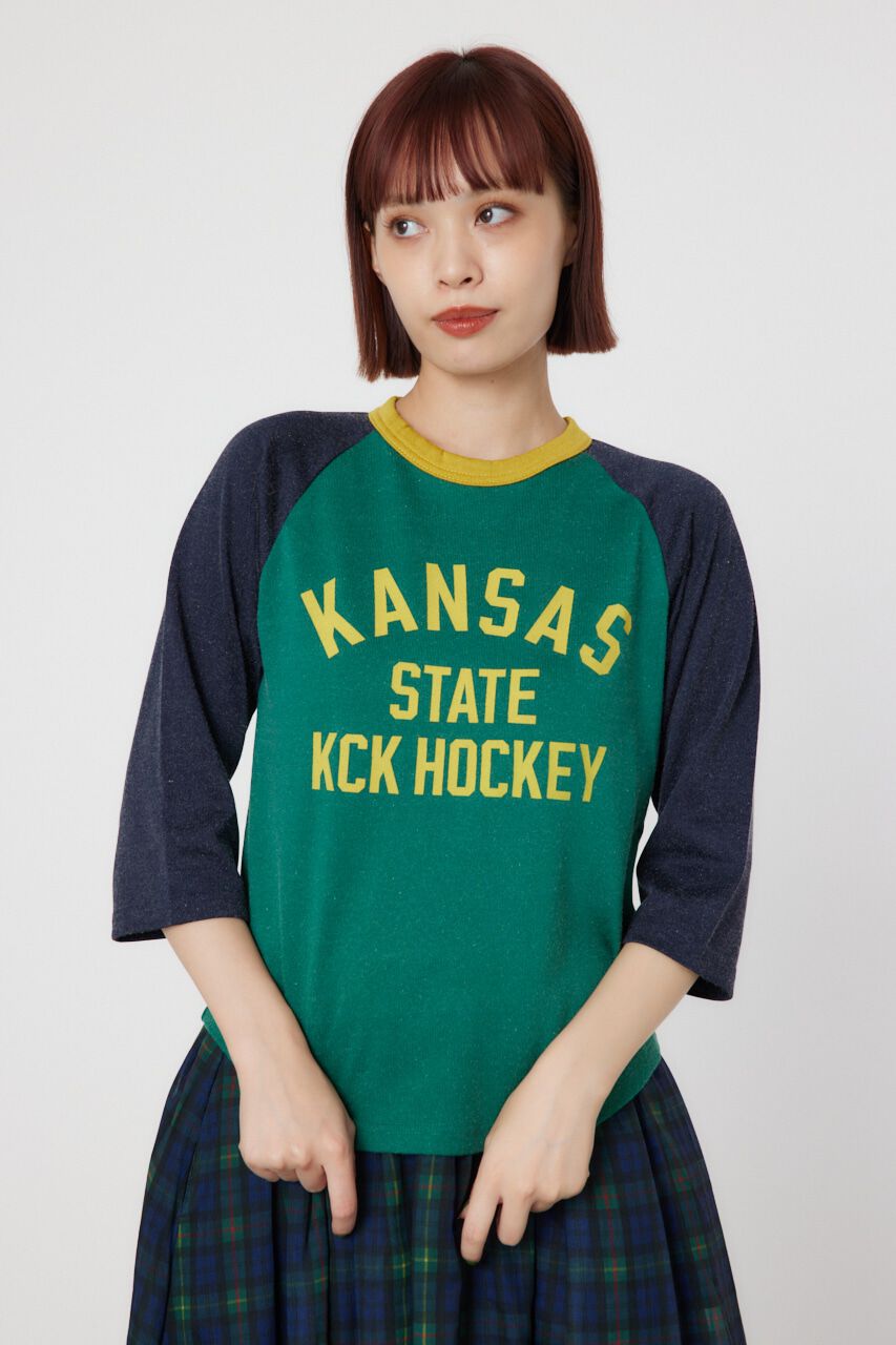 RODEO CROWNS「GOOD OLDラグラントップス」|Tシャツ・カットソー|柄GRN5