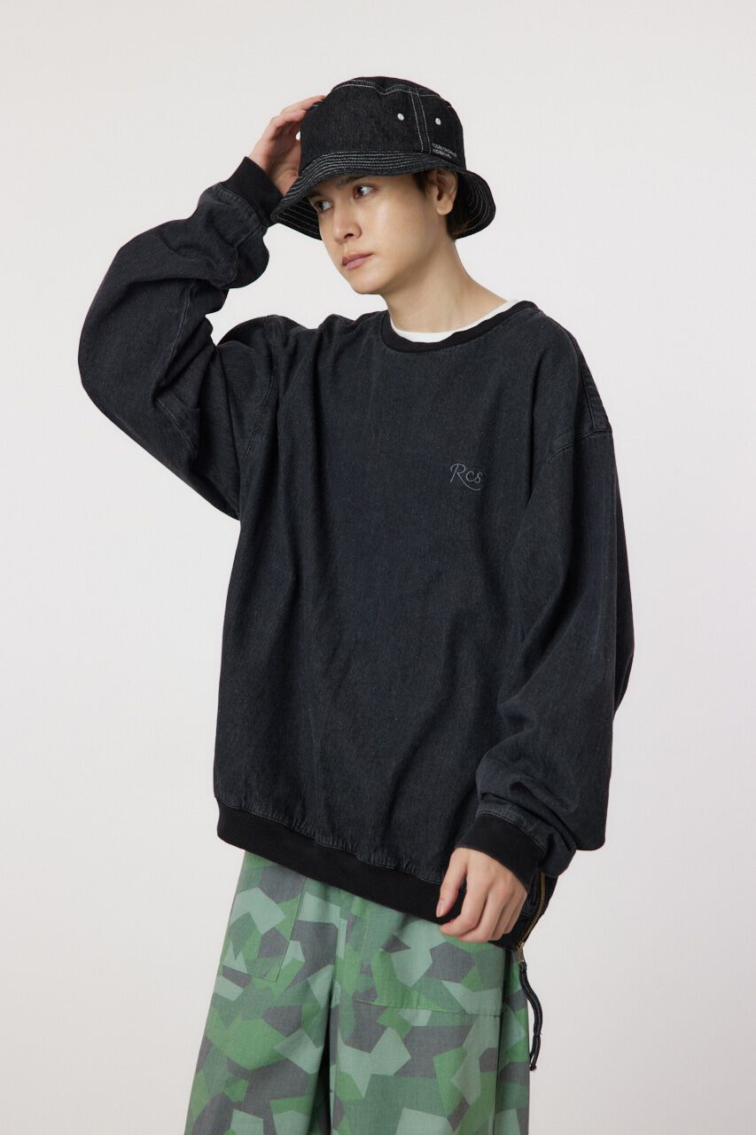 RODEO CROWNS「side-zip denim TOPS」|シャツ・ブラウス|BLK