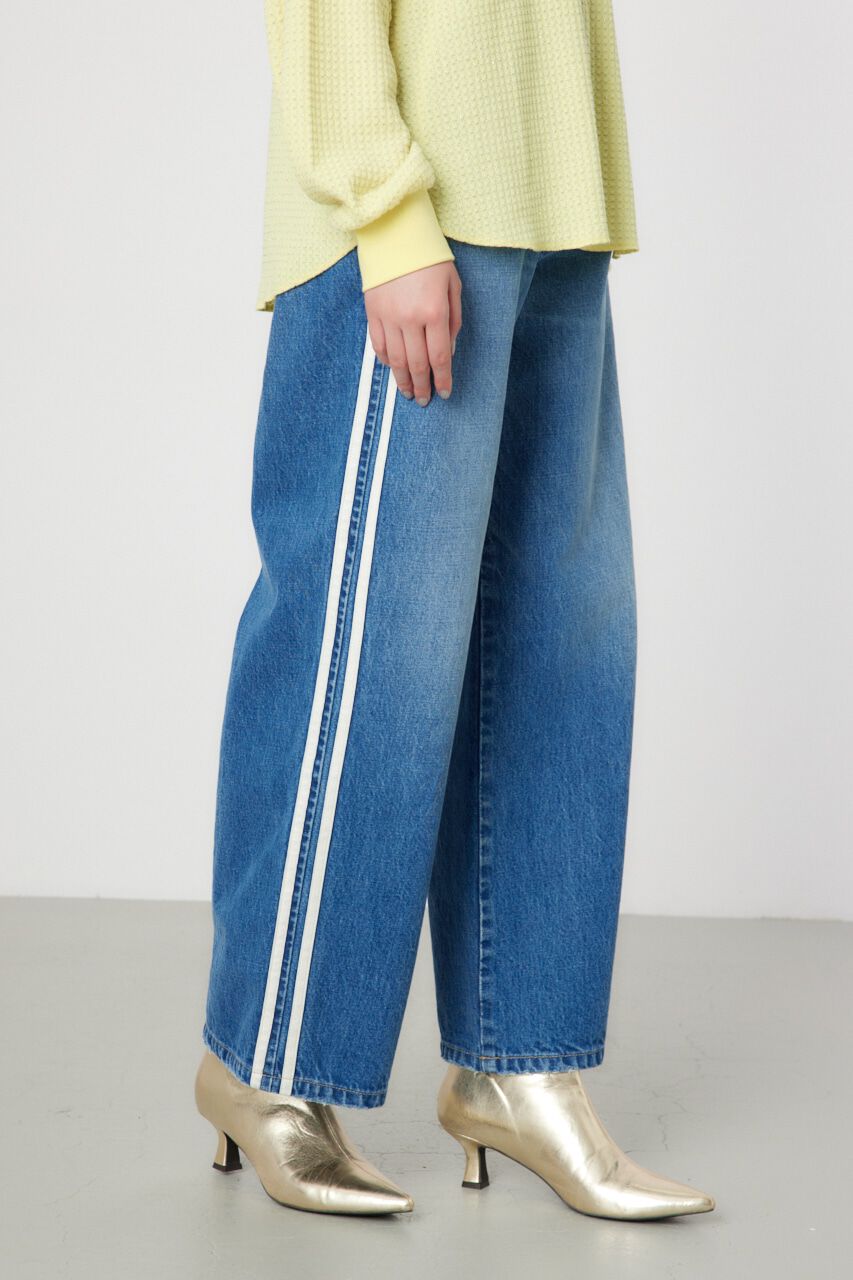 RODEO CROWNS「サイドラインルーズデニム」|デニム|BLU