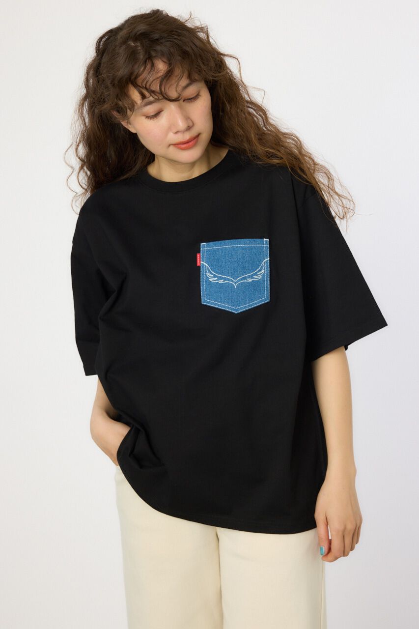 RODEO CROWNS「（UNISEX）デニムポケットパッチTシャツ」|Tシャツ・カットソー|