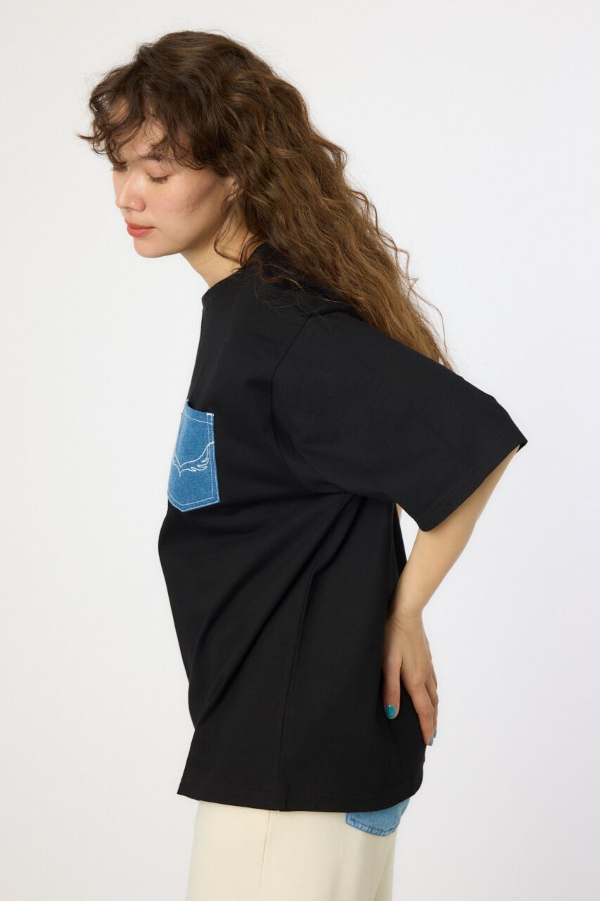 RODEO CROWNS「（UNISEX）デニムポケットパッチTシャツ」|Tシャツ・カットソー|