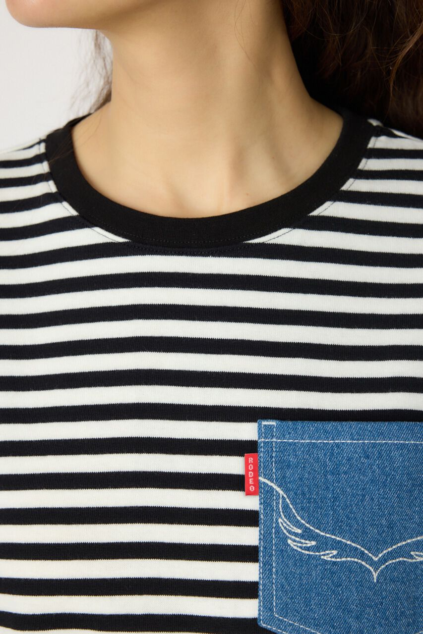 RODEO CROWNS「（UNISEX）デニムポケットパッチTシャツ」|Tシャツ・カットソー|