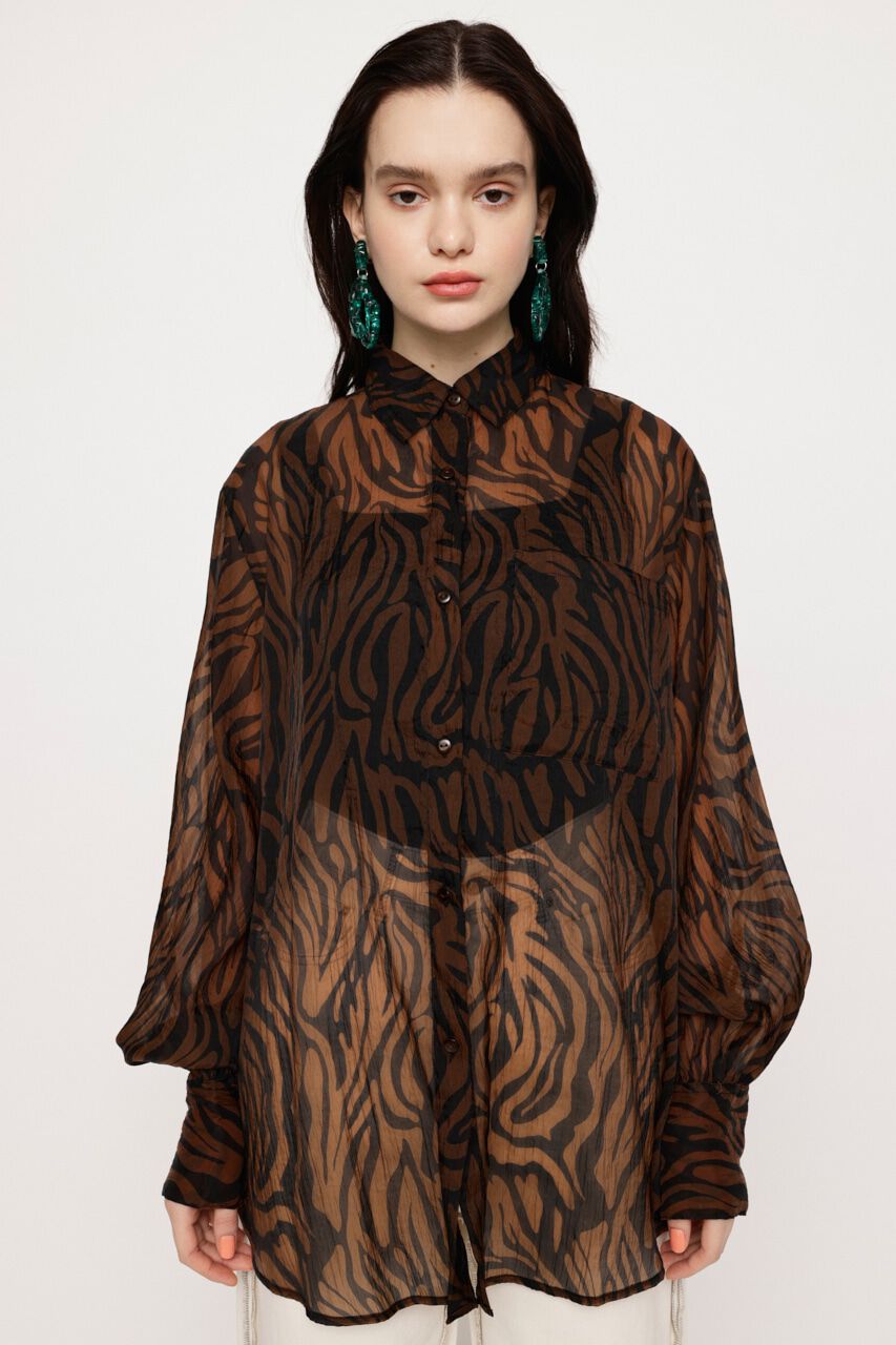 SLY「VOLUME SLEEVE SHEER シャツ」|シャツ・ブラウス|