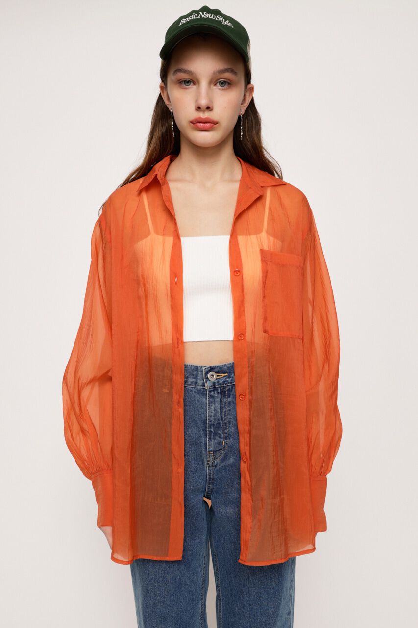 SLY「VOLUME SLEEVE SHEER シャツ」|シャツ・ブラウス|ORG