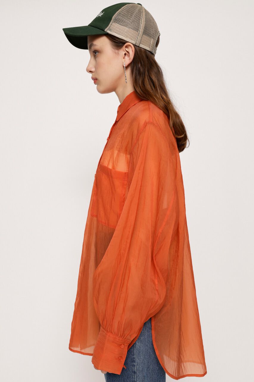 SLY「VOLUME SLEEVE SHEER シャツ」|シャツ・ブラウス|
