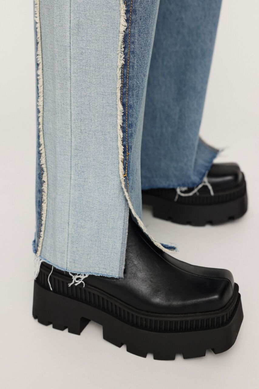 SLY「L／W INSIDE OUT WIDE STRAIGHT-B」|デニム|