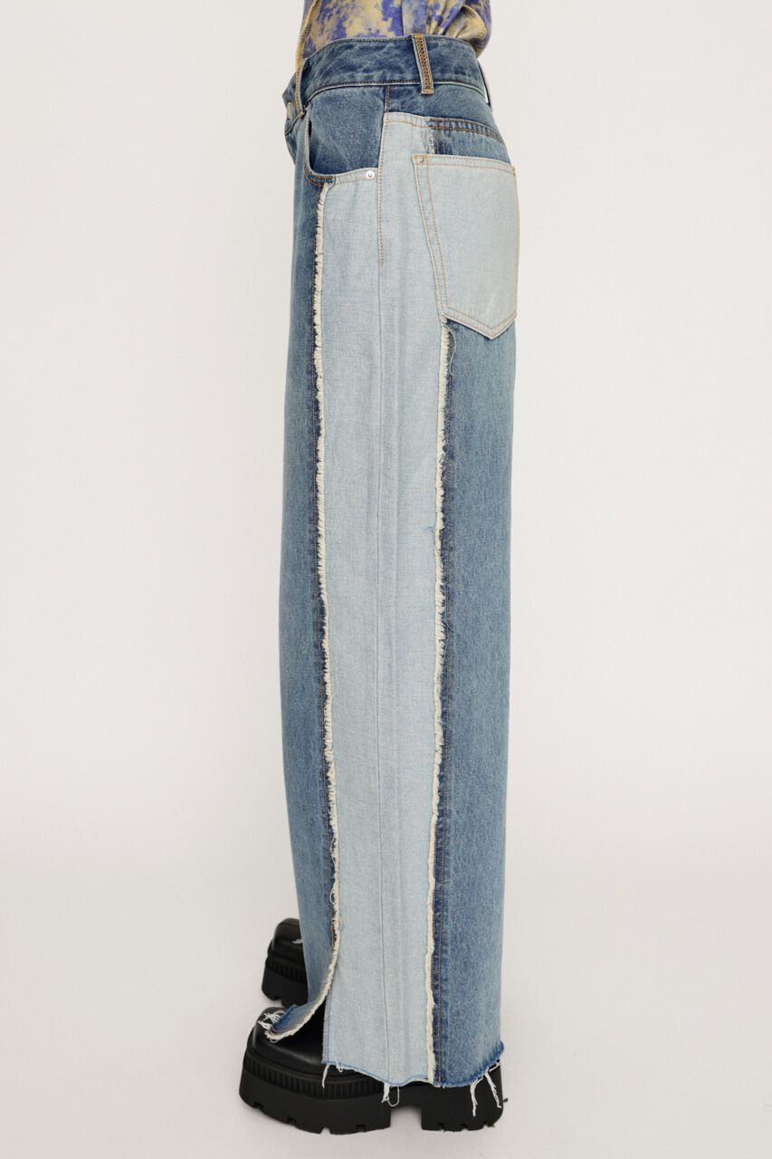 SLY「L／W INSIDE OUT WIDE STRAIGHT-B」|デニム|