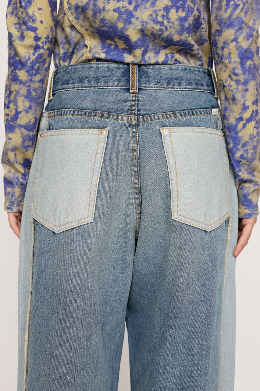 SLY「L／W INSIDE OUT WIDE STRAIGHT-B」|デニム|