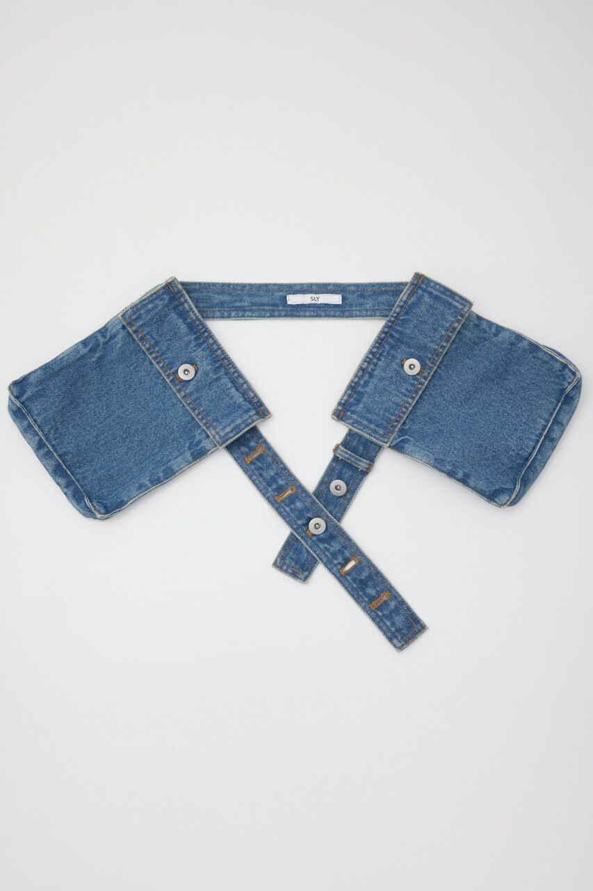 SLY「DENIM DETAIL POCKET ベルト」|ベルト|L/BLU1