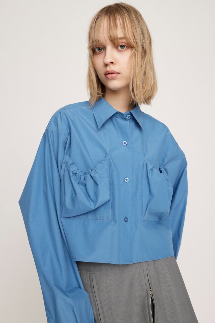 SLY「GATHER POCKET CROPPED シャツ」|シャツ・ブラウス|