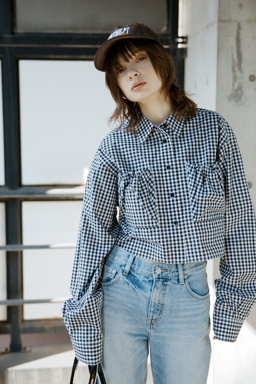 SLY「GATHER POCKET CROPPED シャツ」|シャツ・ブラウス|
