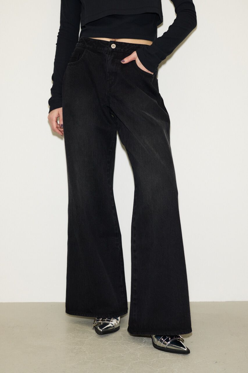 SLY「L／W LOOSE LEG PT-E」|デニム|BLK