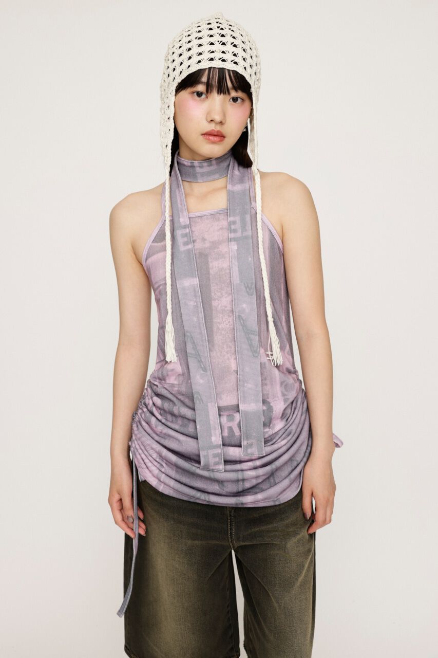 SLY「PHOTO PRINT SHIRRING ワンピース」|ワンピース|