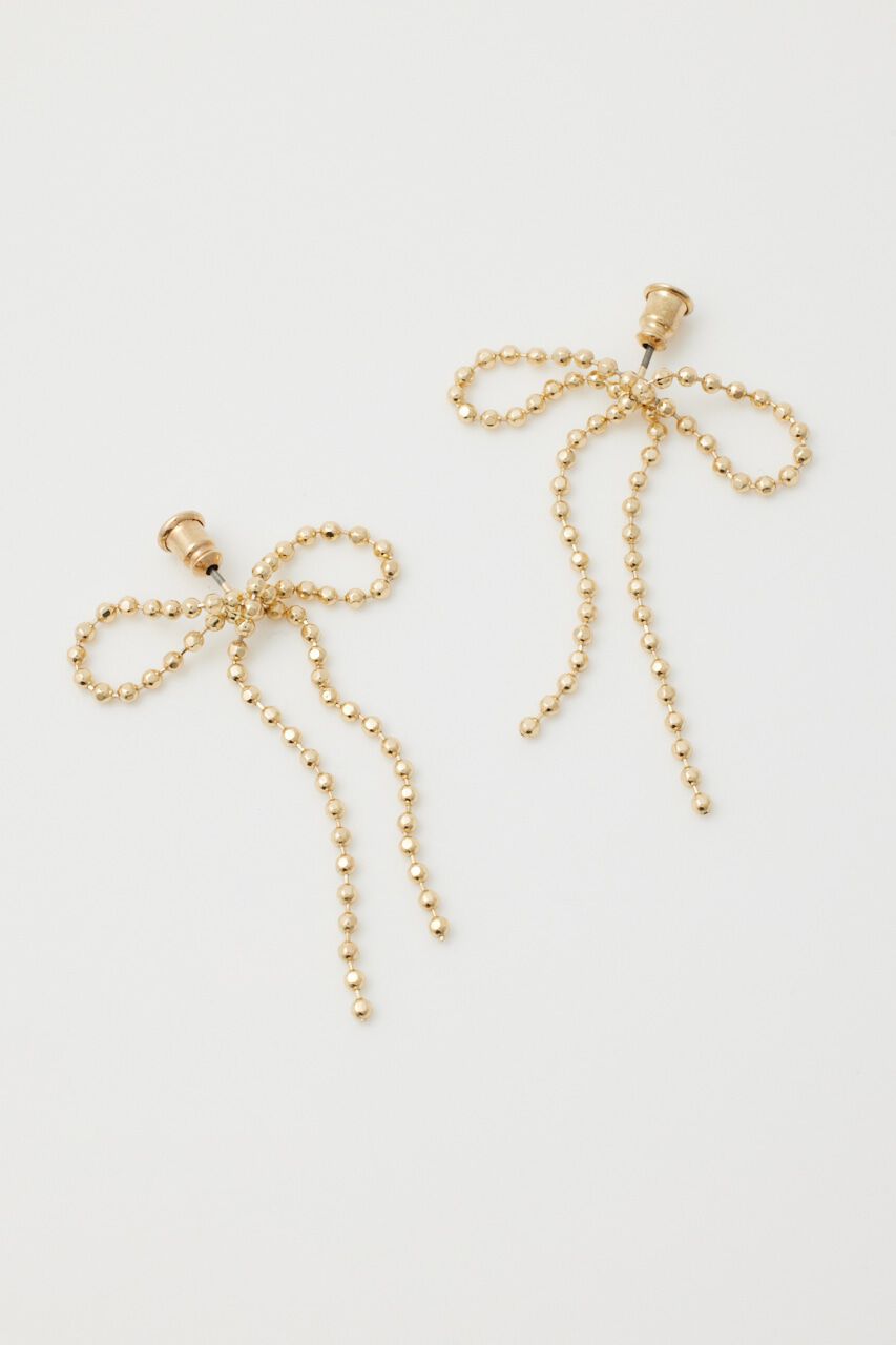 SLY「RIBBON BALL CHAIN ピアス」|ピアス|