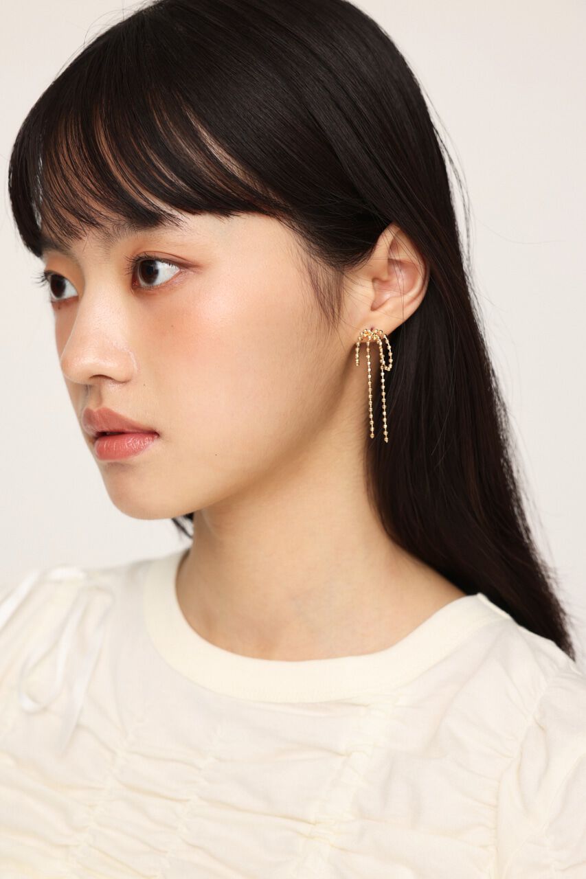 SLY「RIBBON BALL CHAIN ピアス」|ピアス|