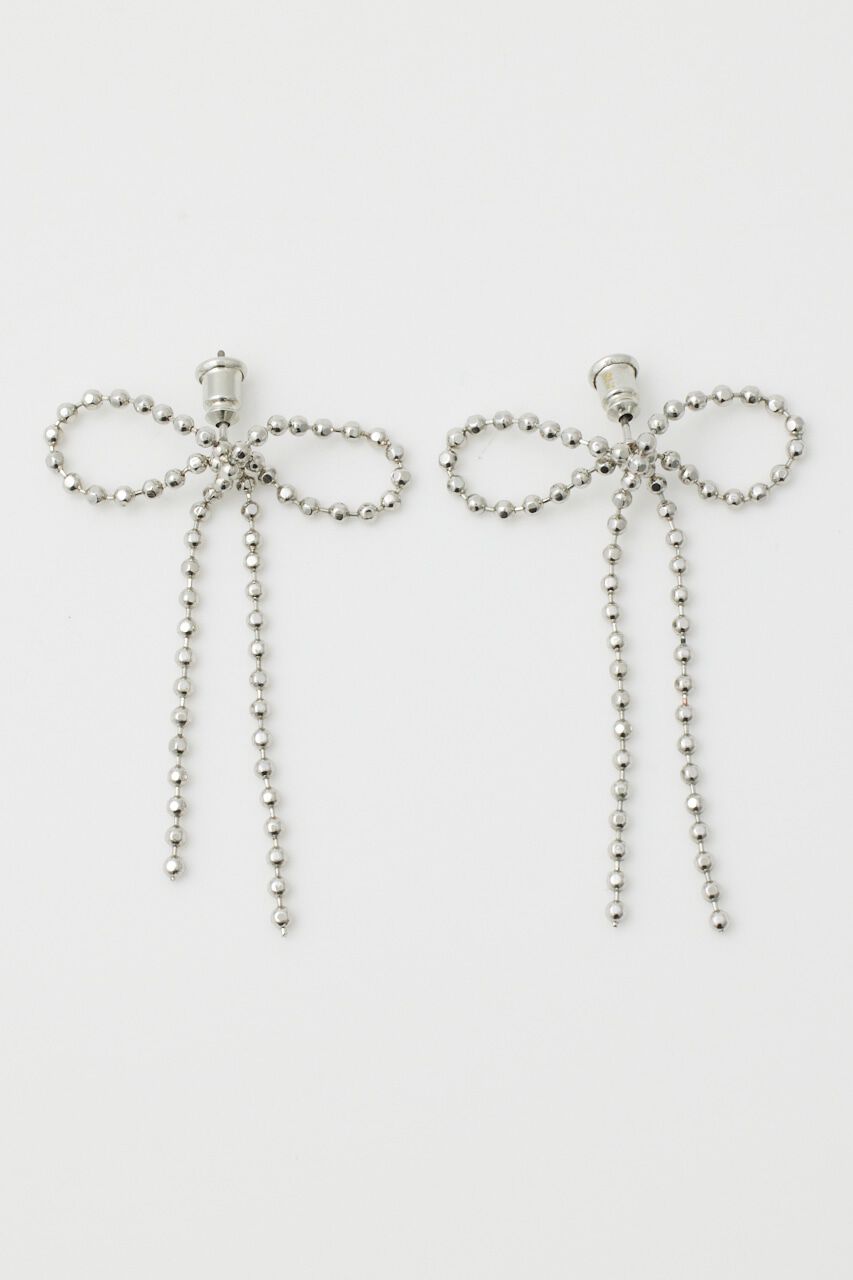 SLY「RIBBON BALL CHAIN ピアス」|ピアス|SLV