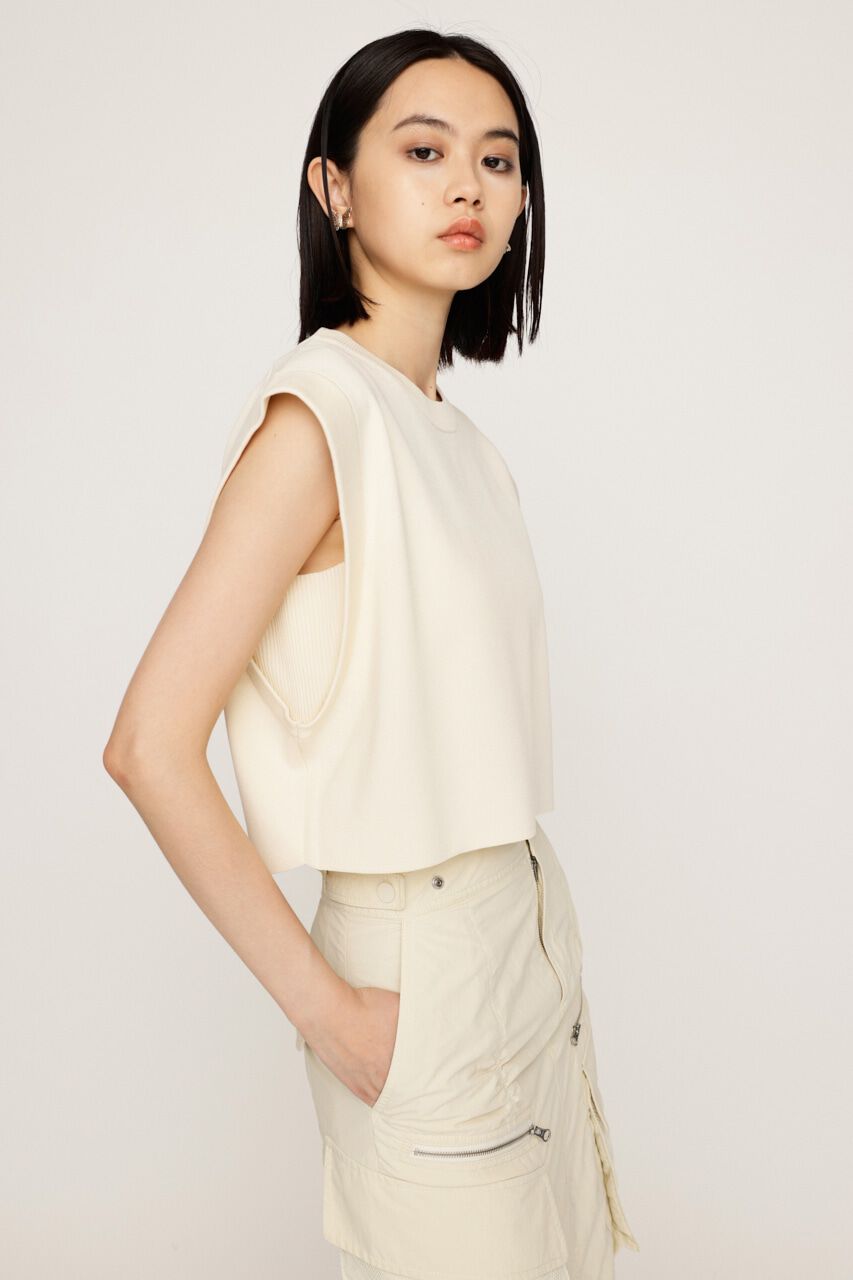 SLY「ROLL UP KNIT トップス」|タンクトップ|