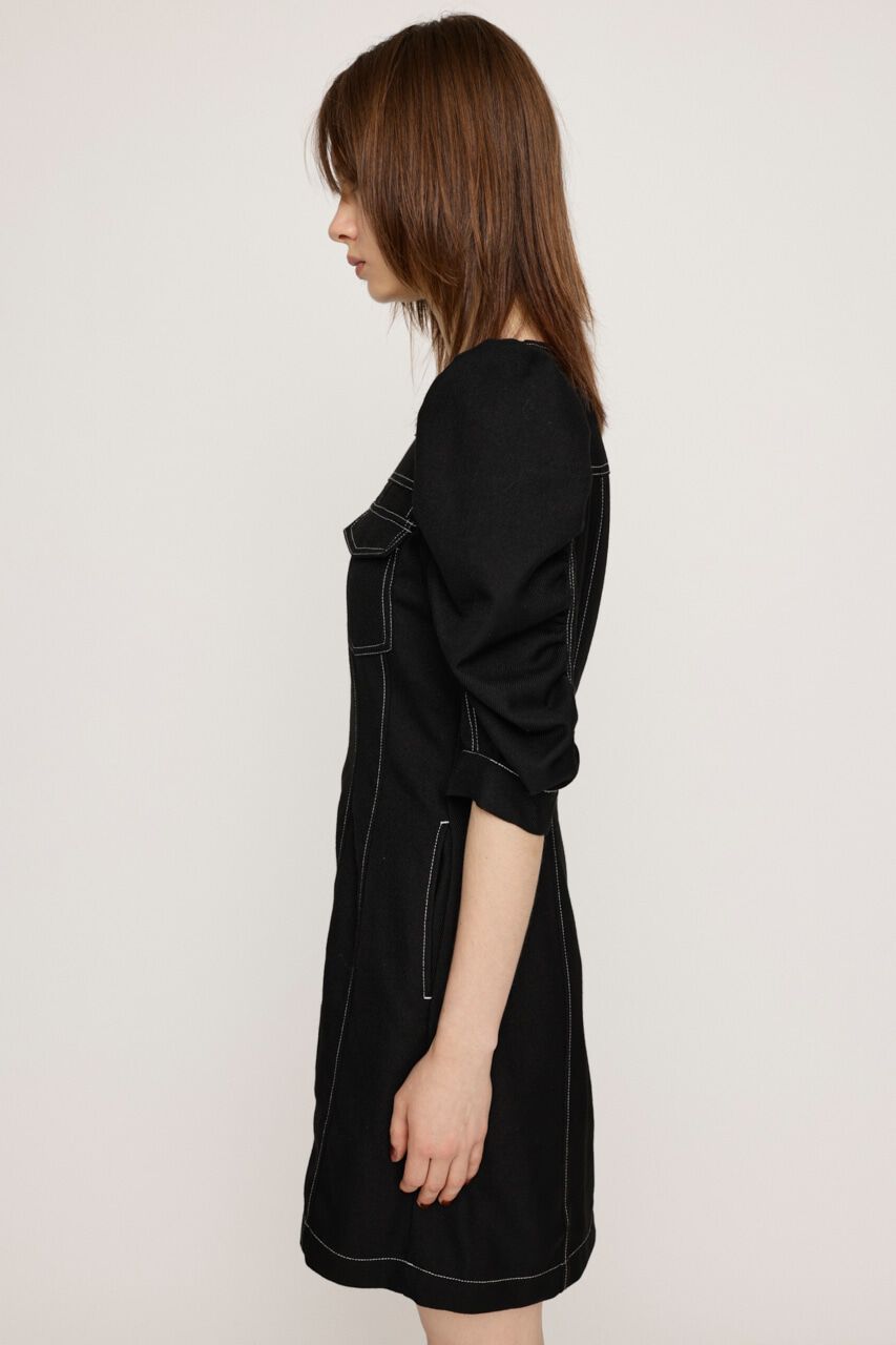 SLY「GATHER SLEEVE ZIP ショートワンピース」|ワンピース|