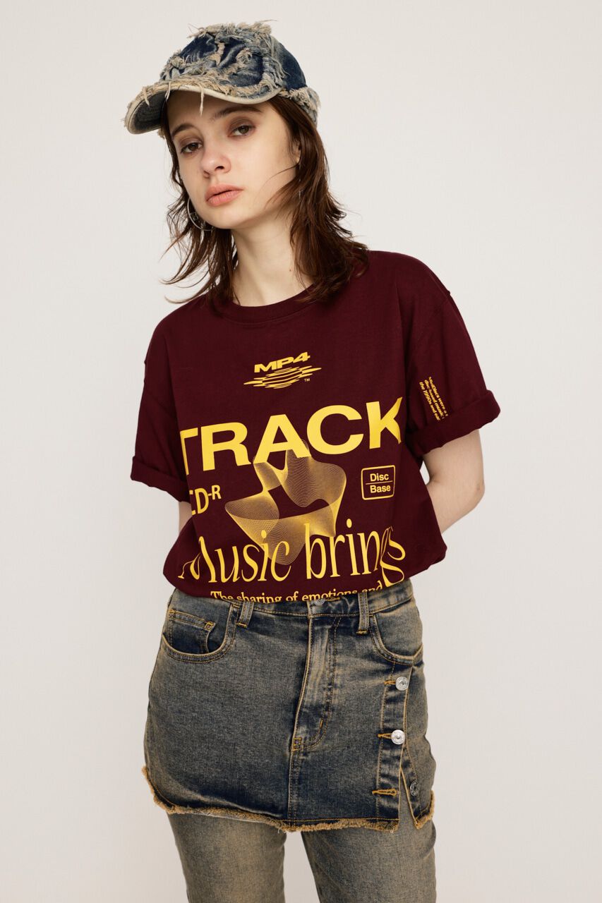 SLY「MUSIC GRAPHIC Tシャツ」|Tシャツ・カットソー|D/RED3
