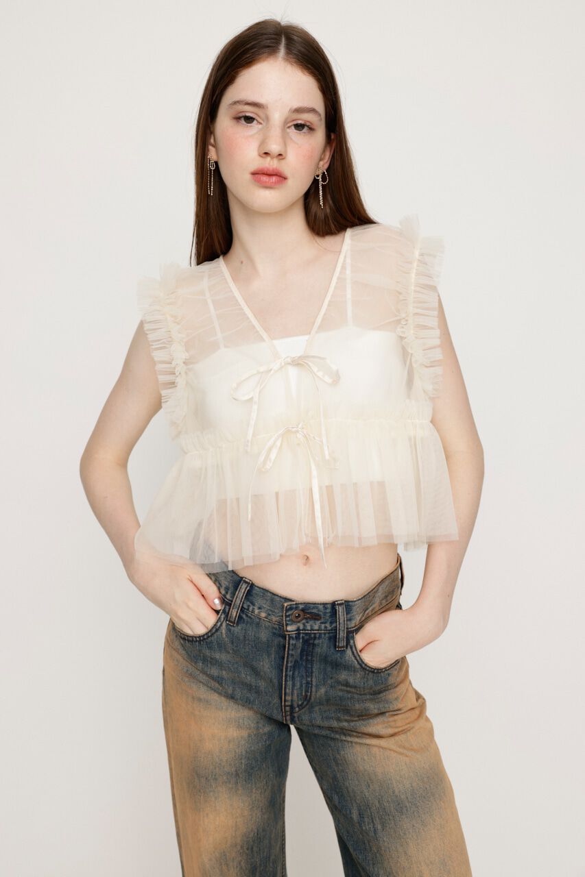 SLY「2WAY FRILL TULLE ベスト」|その他|