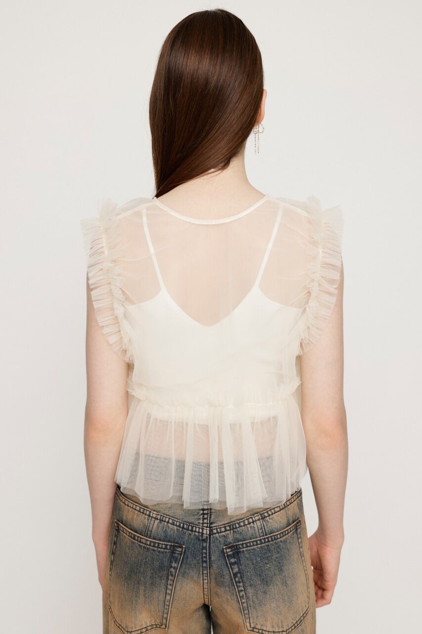 SLY「2WAY FRILL TULLE ベスト」|その他|