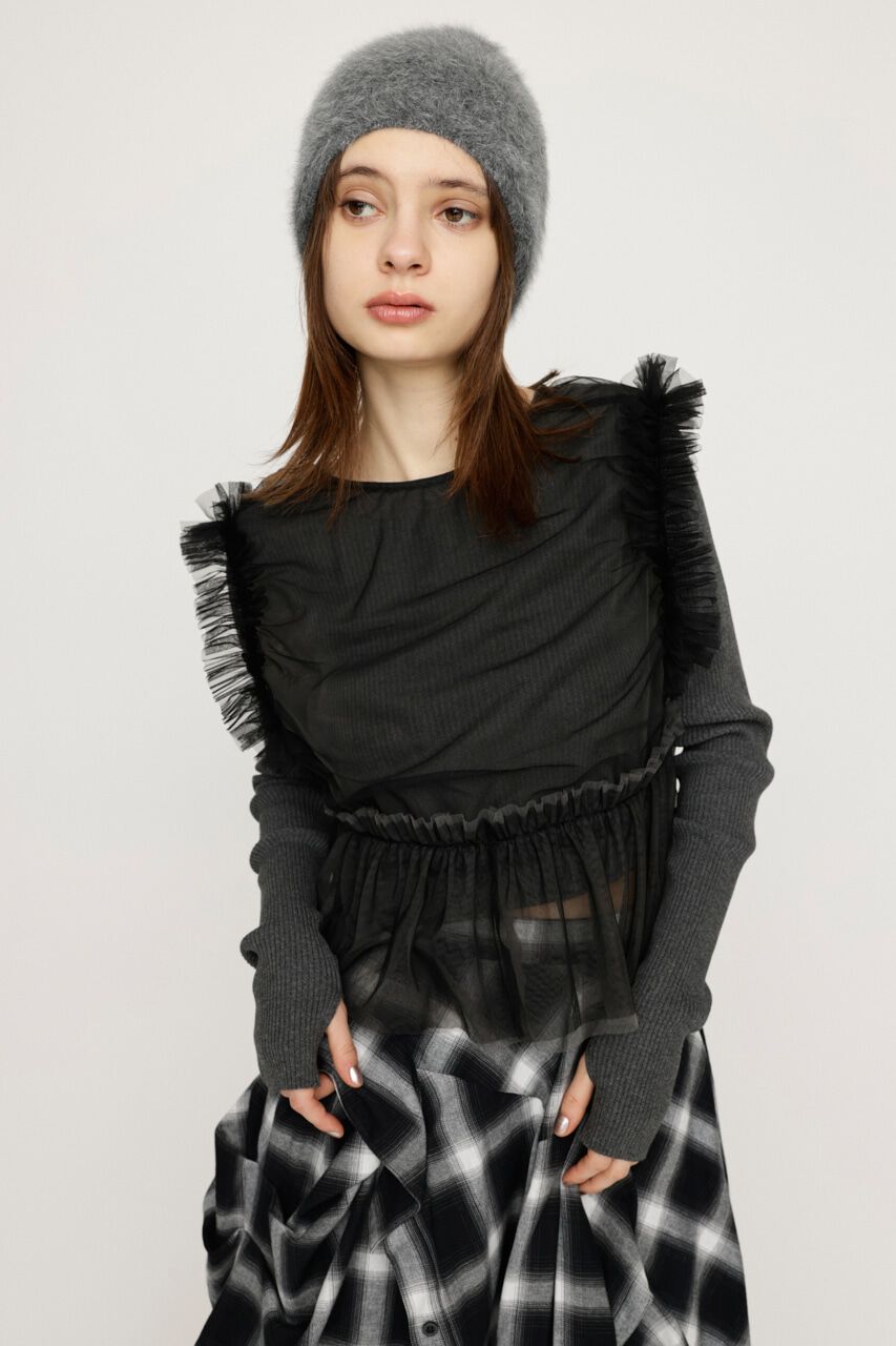 SLY「2WAY FRILL TULLE ベスト」|その他|