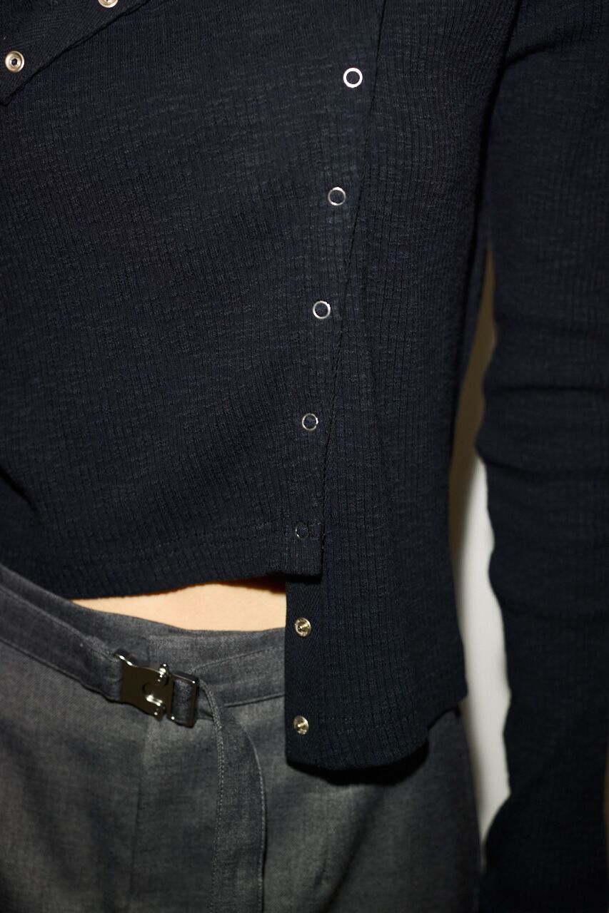 SLY「SLANT BUTTON L／S トップス」|Tシャツ・カットソー|