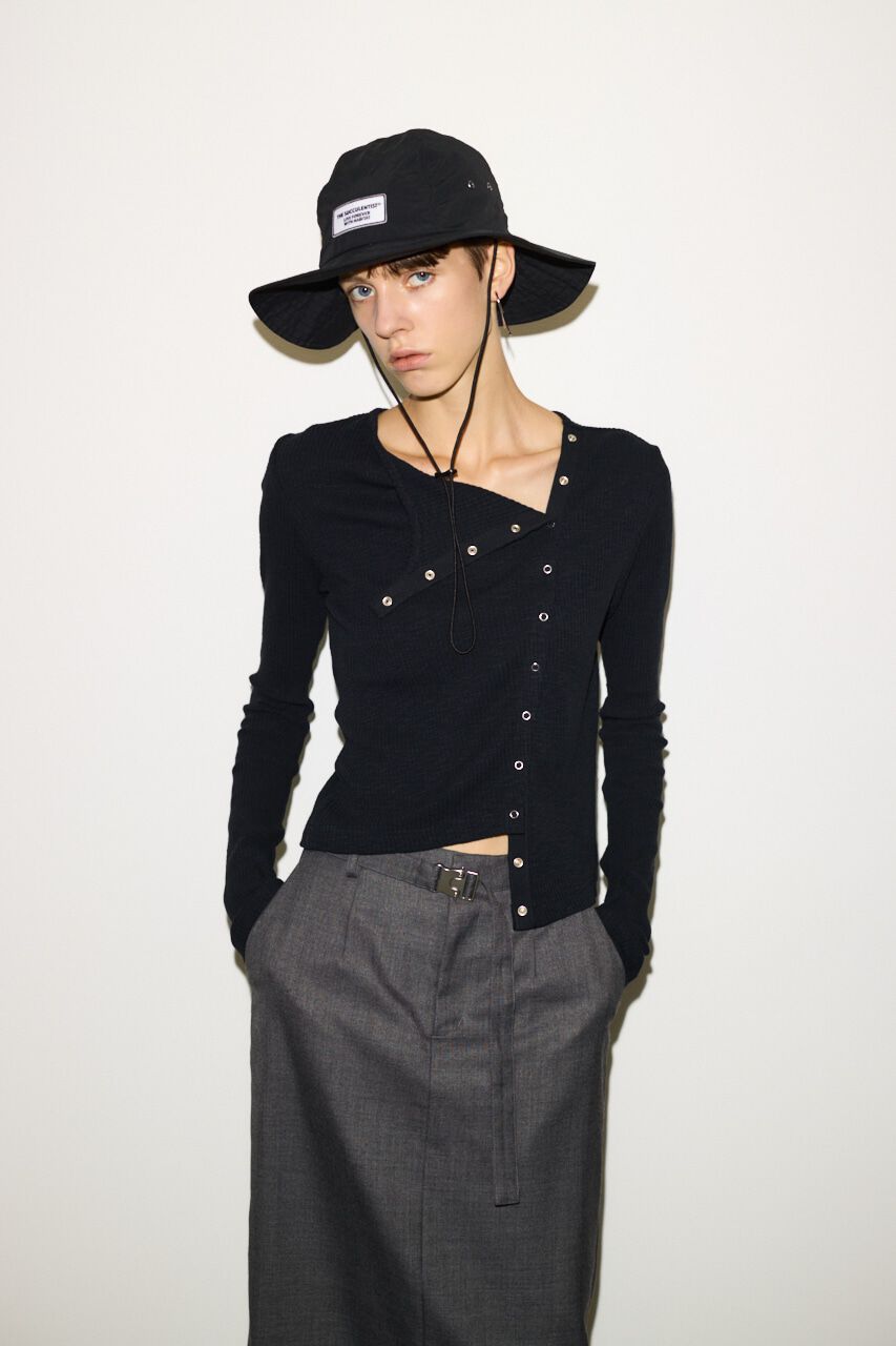 SLY「SLANT BUTTON L／S トップス」|Tシャツ・カットソー|