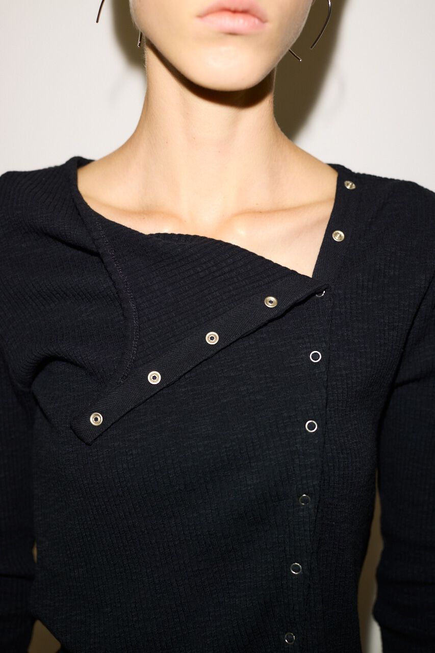 SLY「SLANT BUTTON L／S トップス」|Tシャツ・カットソー|