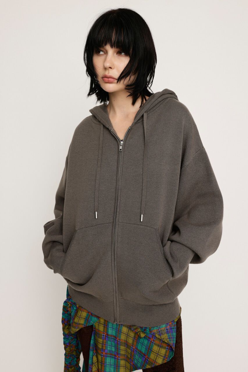 SLY「OVER KNIT HOODIE」|パーカー|
