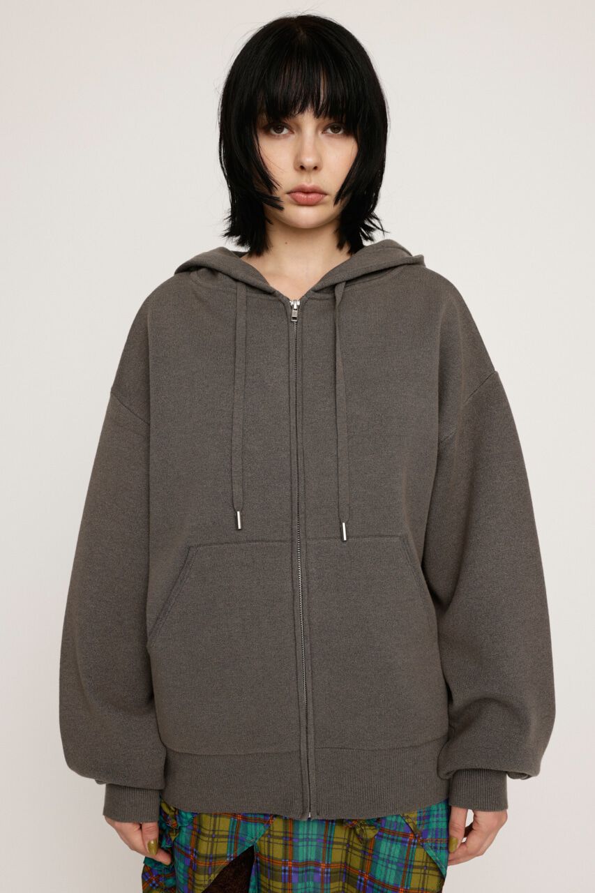 SLY「OVER KNIT HOODIE」|パーカー|