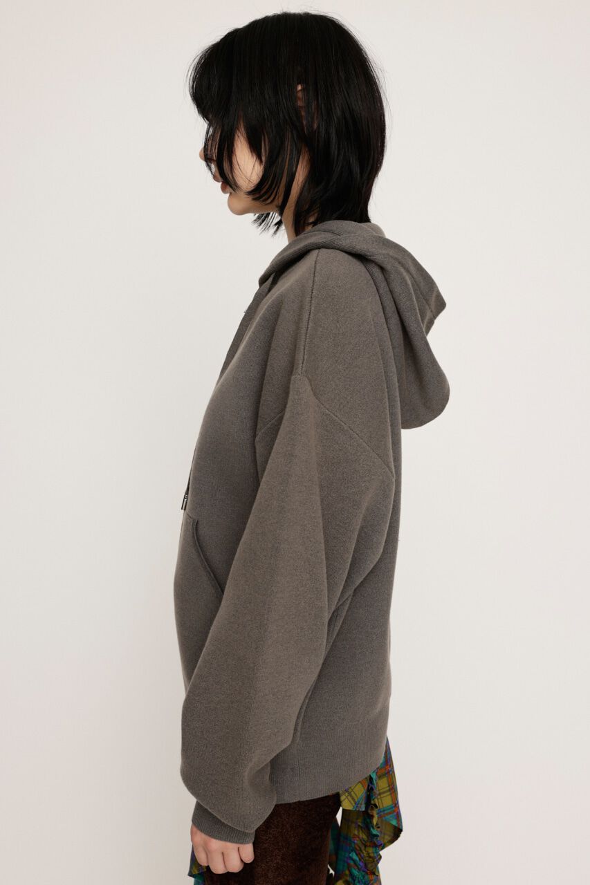 SLY「OVER KNIT HOODIE」|パーカー|