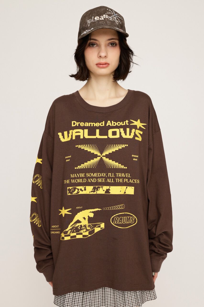 SLY「CREW NECK PRINT トップス」|Tシャツ・カットソー|