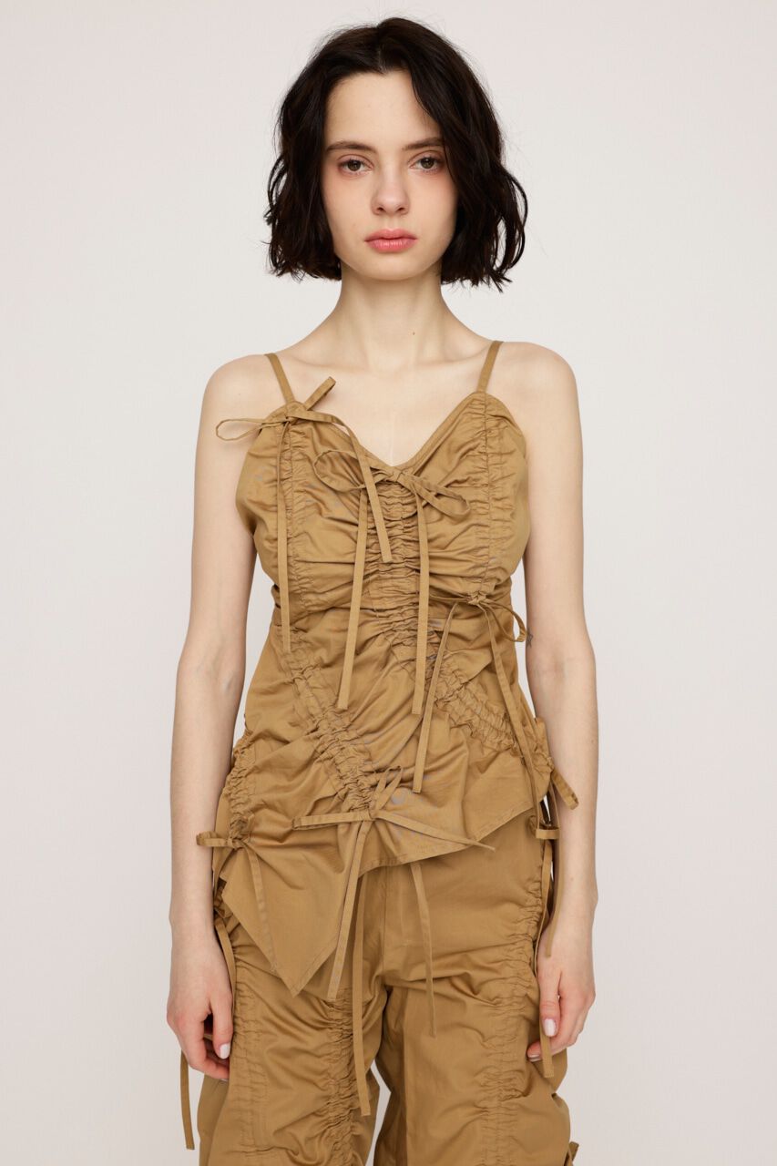 SLY「DRAWSTRING CAMI トップス」|キャミソール|