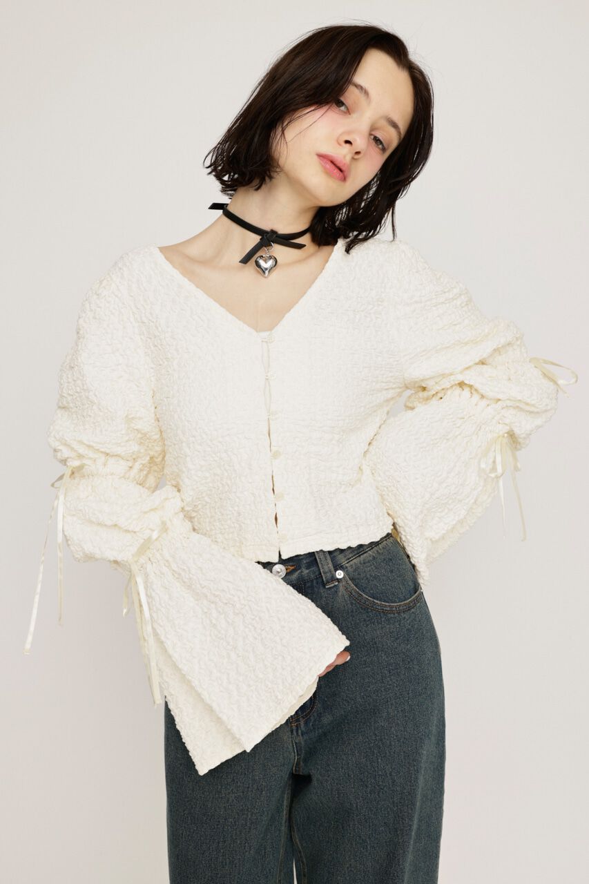 SLY「RIBBON SLEEVE 2WAY JQ トップス」|Tシャツ・カットソー|IVOY3