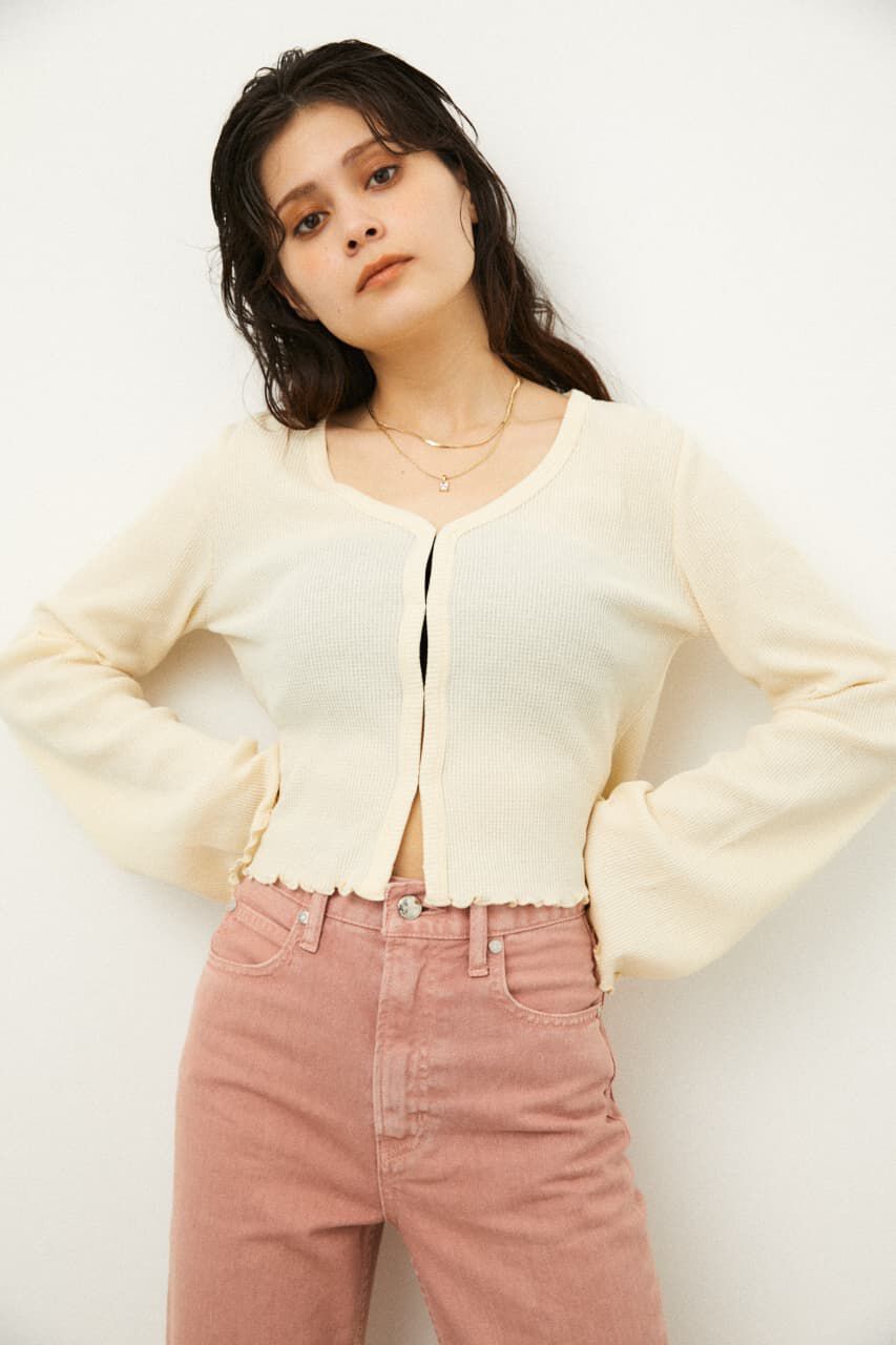 LAGUA GEM「THIN WAFFLE CROPPED TOPS」|Tシャツ・カットソー|IVOY3