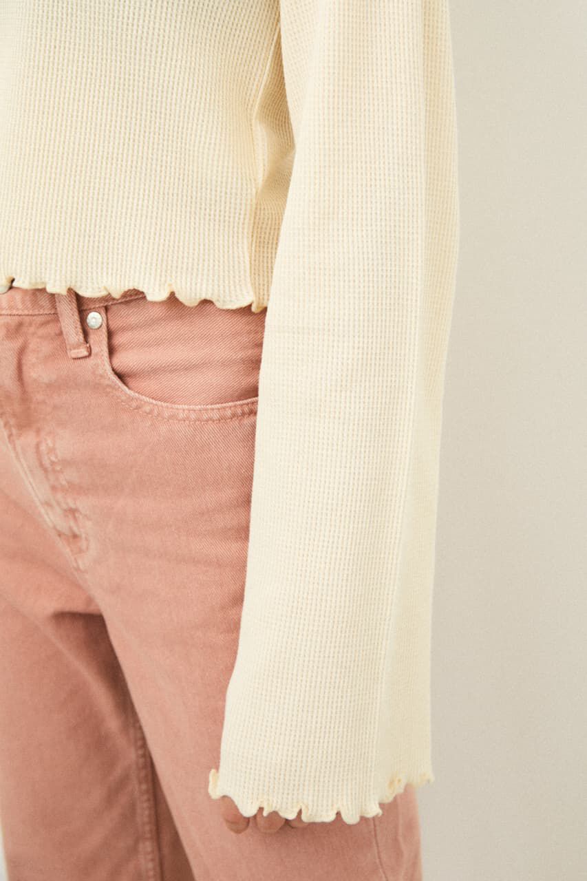 LAGUA GEM「THIN WAFFLE CROPPED TOPS」|Tシャツ・カットソー|